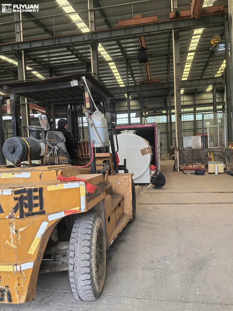 Small Skid-Mounted Fuel Station Loading