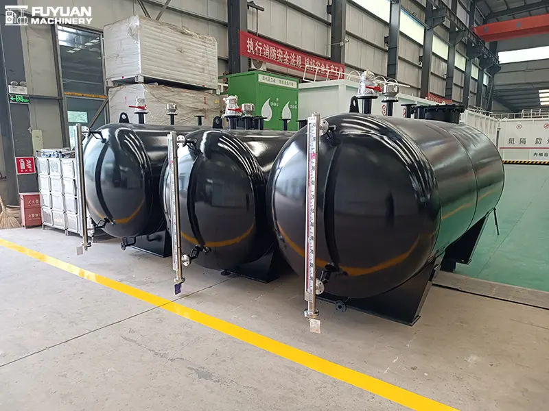 Horizontal Storage Tank with Capacity Counter