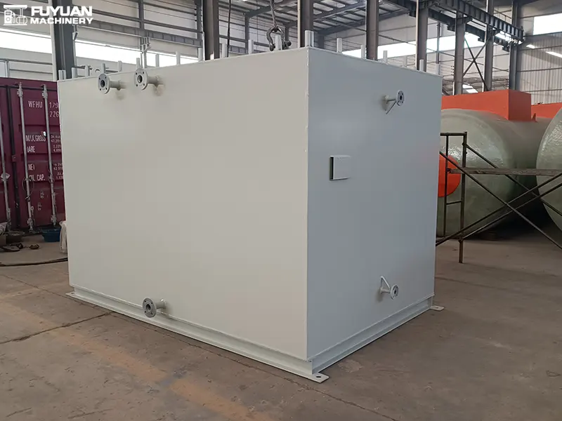 Square Oil Tank Under Construction