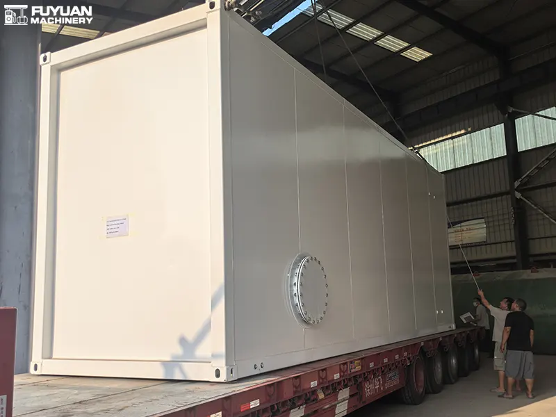 30-Cubic-Meter Container Oil Storage Tank Being Loaded onto Trucks
