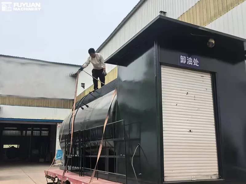 Skid-Mounted Fuel Station Loading and Shipping