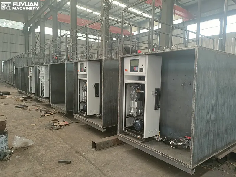 Installation of Skid-Mounted Gas Station Fuel Dispensers