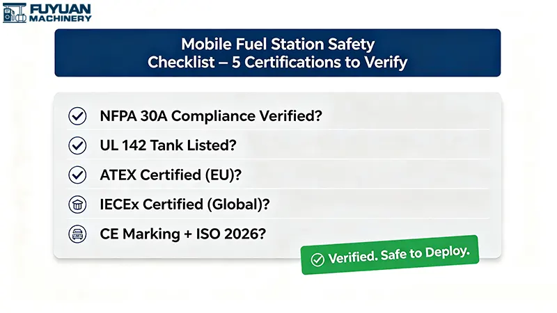 Mobile Fuel Station Safety Checklist – 5 Certifications to Verify