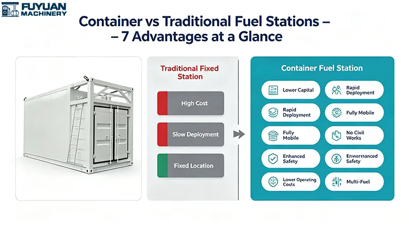 Container vs Traditional Fuel Stations – 7 Advantages at a Glance Container vs Traditional Fuel Stations – 7 Advantages at a Glance