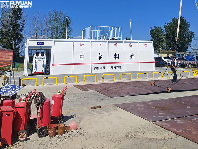 Inspecting and positioning mobile fuel station equipment Inspecting and positioning mobile fuel station equipment