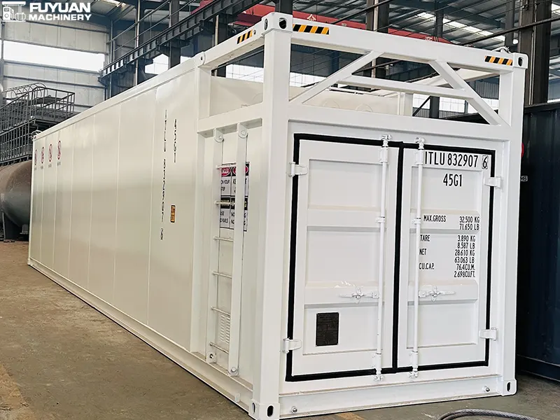 Portable container fuel station mobility Portable container fuel station mobility