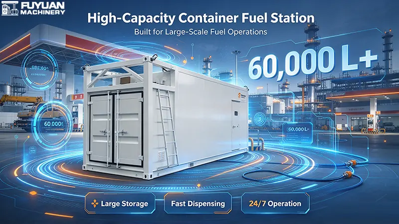 High-capacity container fuel station